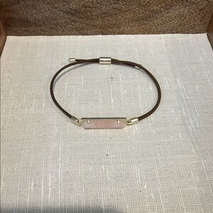 Elegant Silver and Brown Bracelet